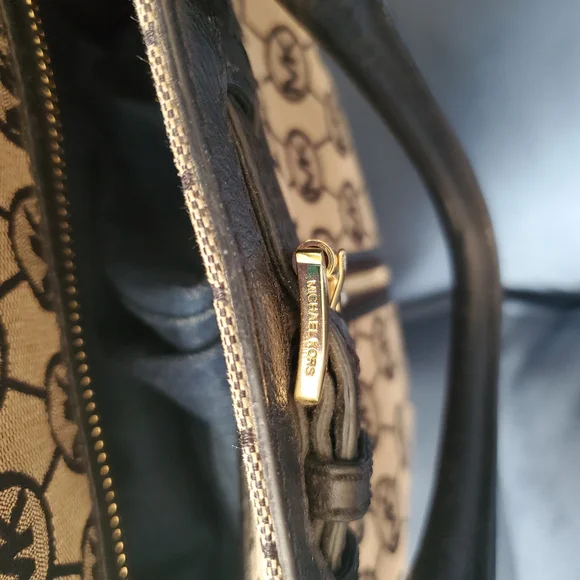 Michael Kors Monogrammed Canvas Handbag - Picture 8 of 16